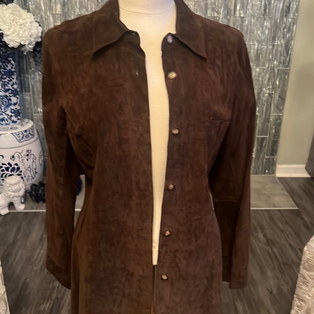 Brown suede jacket size medium